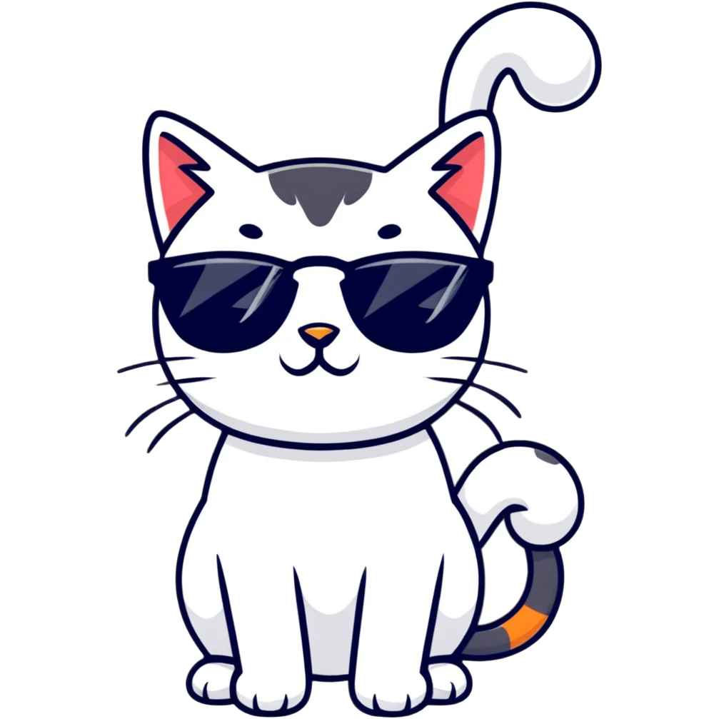 Cat with sunglasses emoji