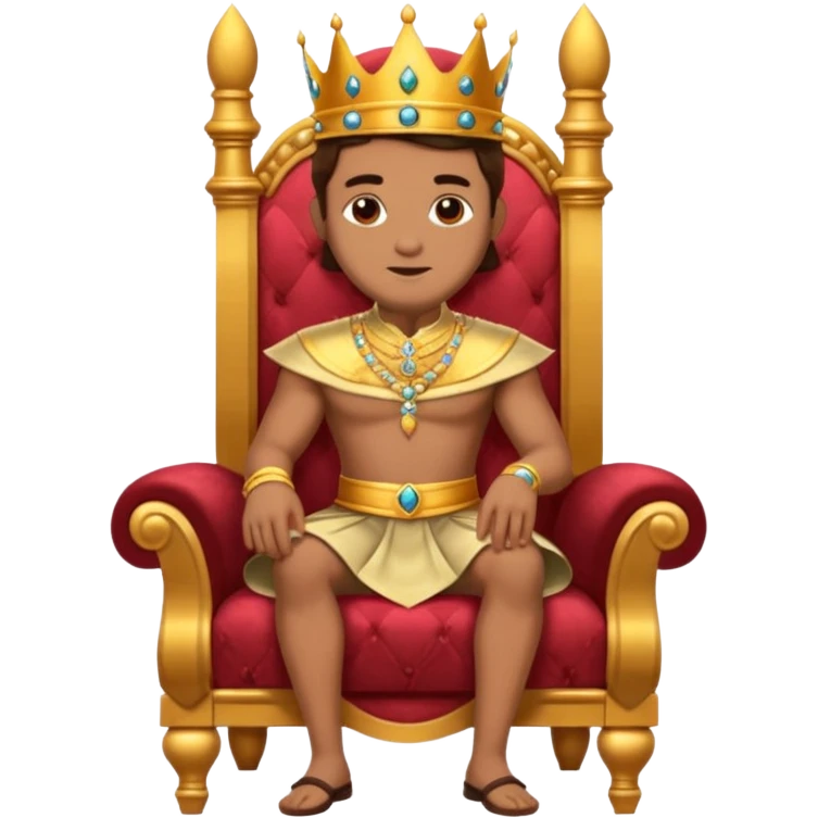 King👑 image setting on chair wear a beautiful dress and in beautiful mahal emoji