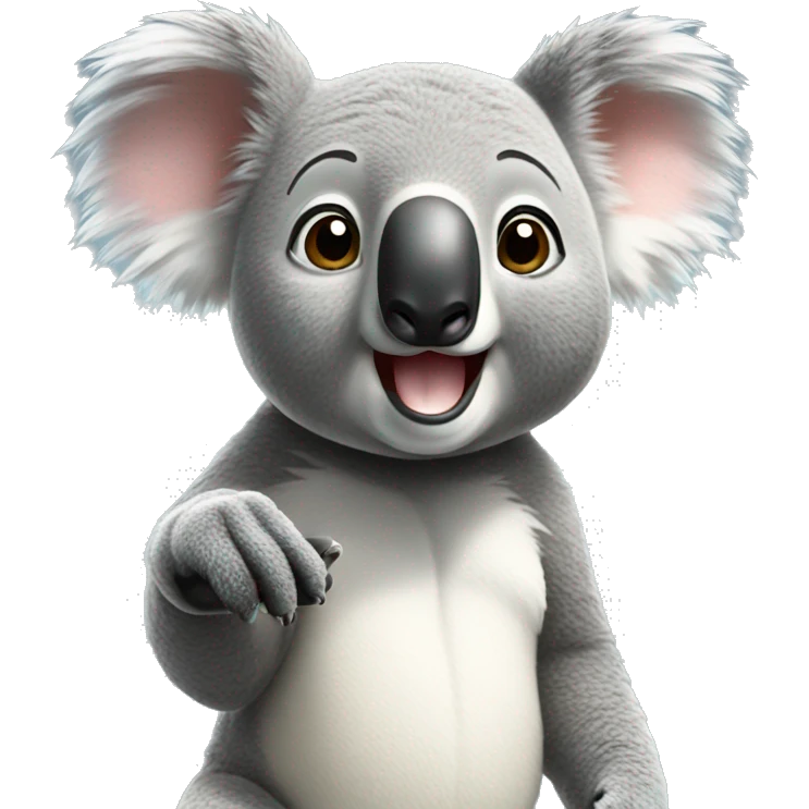 koala pointing emoji