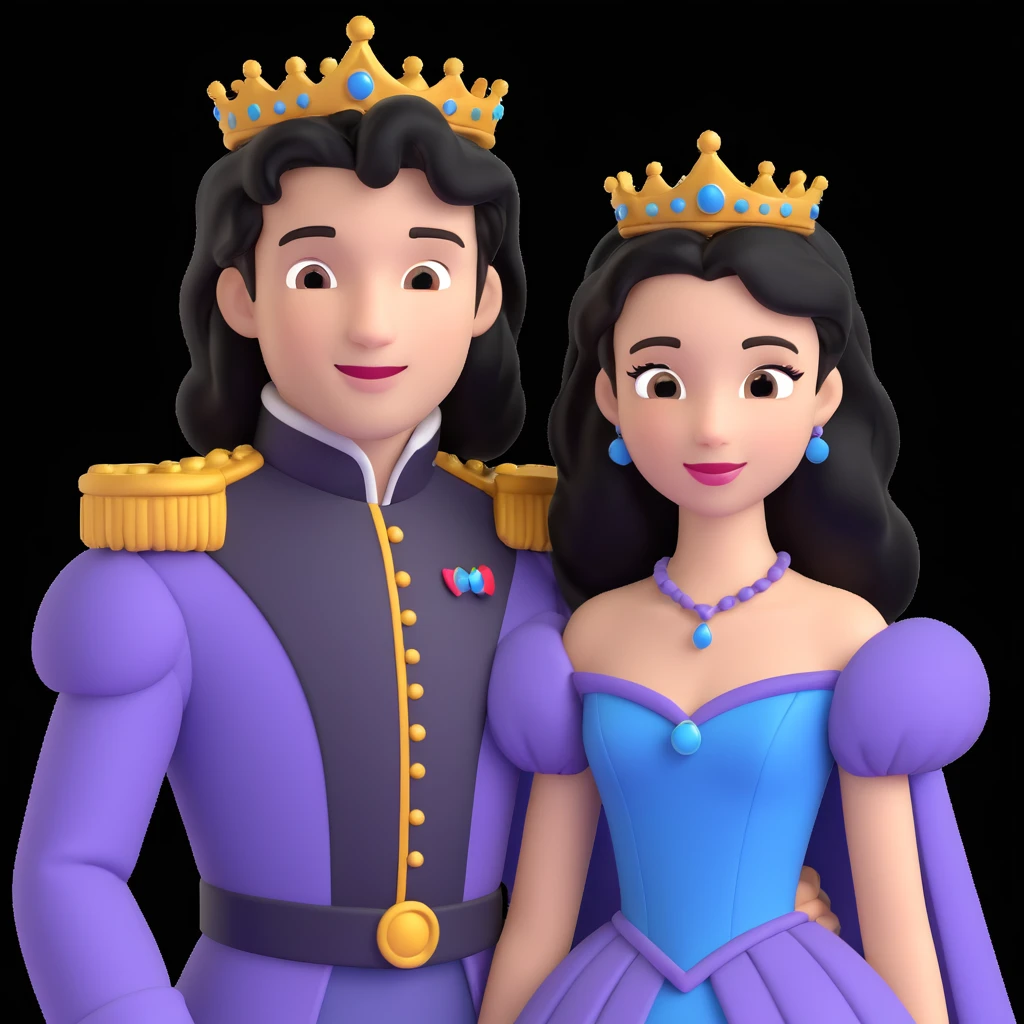 prince and princess disny dress close up photo in castle emoji