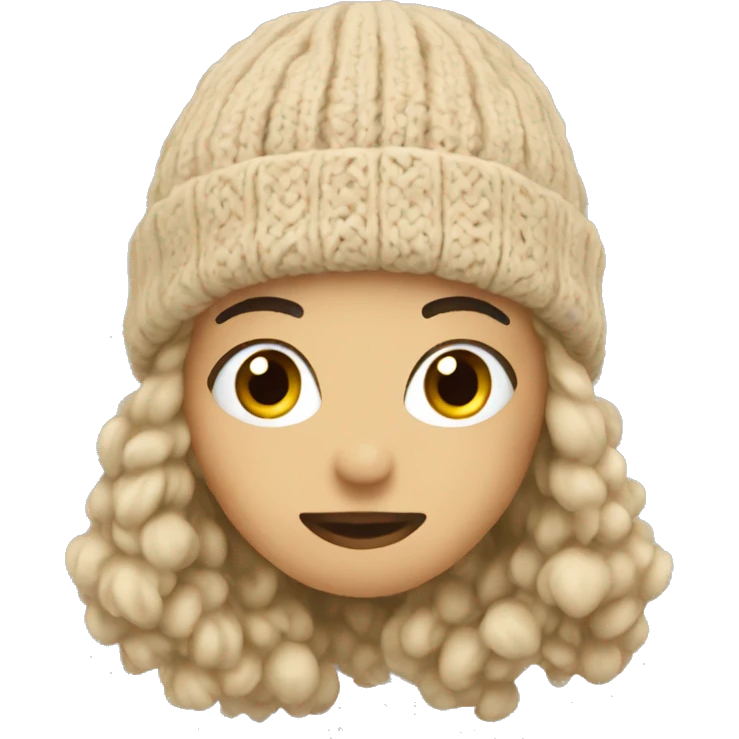 beige winter beanie emoji