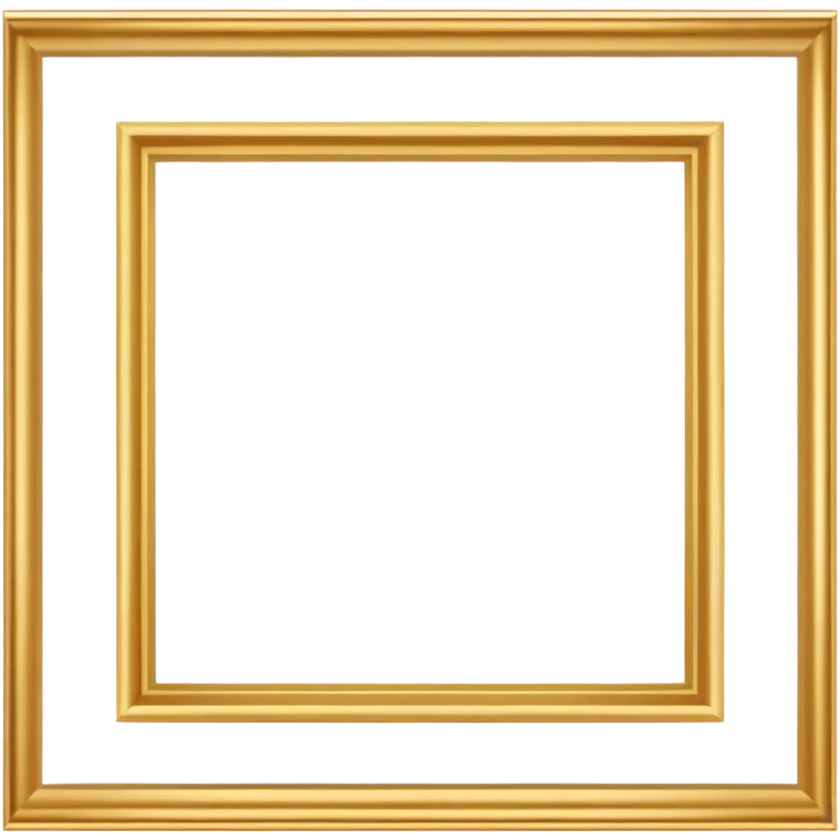 plain Square gold frame emoji