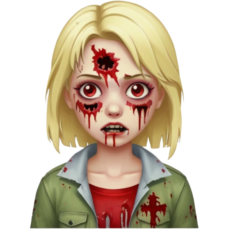 girl zombie with blonde hair emoji