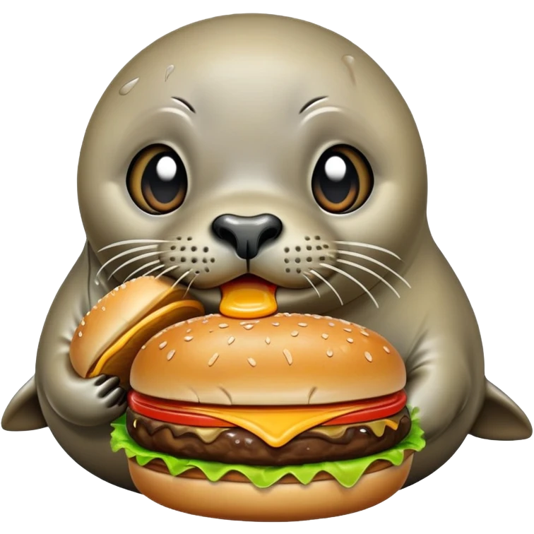 seal eating mcdonald's emoji