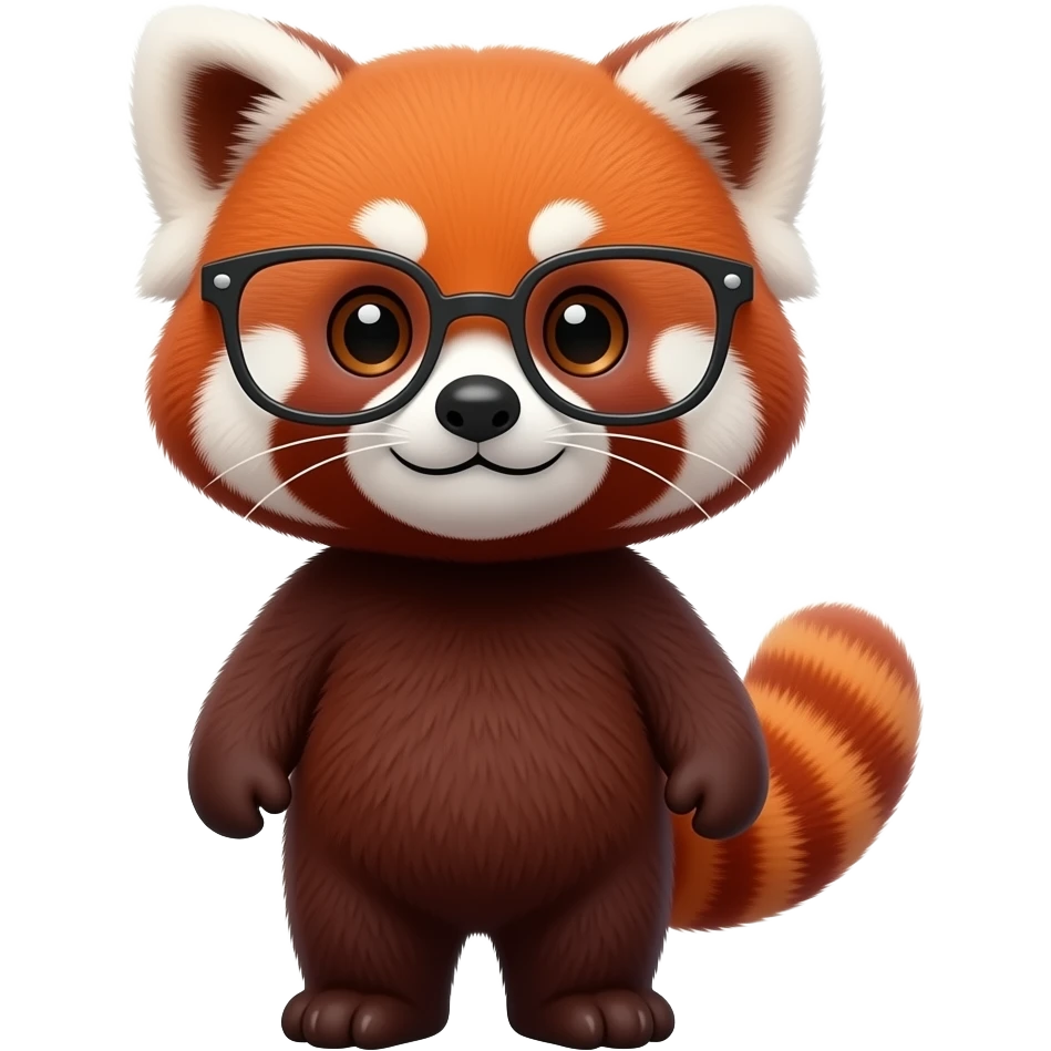 red panda with glasses emoji
