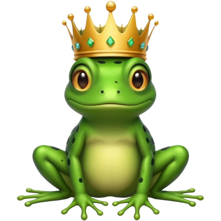 queen frog sitting emoji
