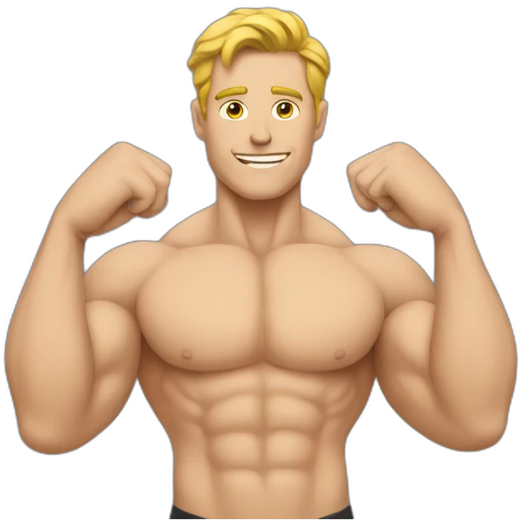 White man muscles emoji