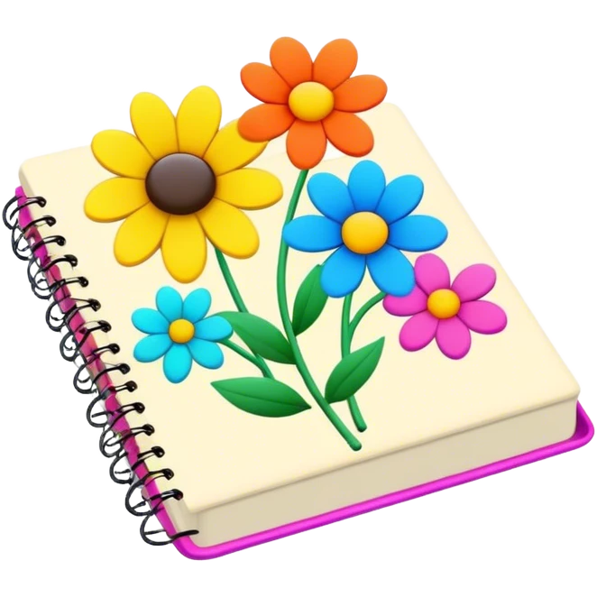 flower notebook emoji