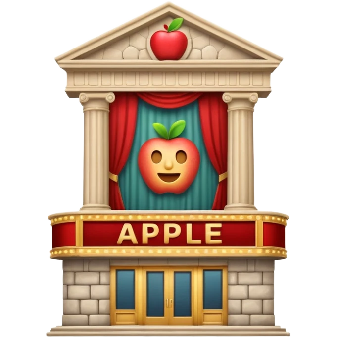 theater building, apple style emoji emoji