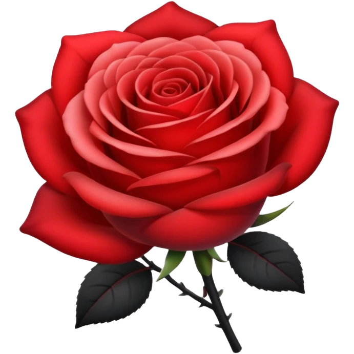 black-red-gradients rose emoji