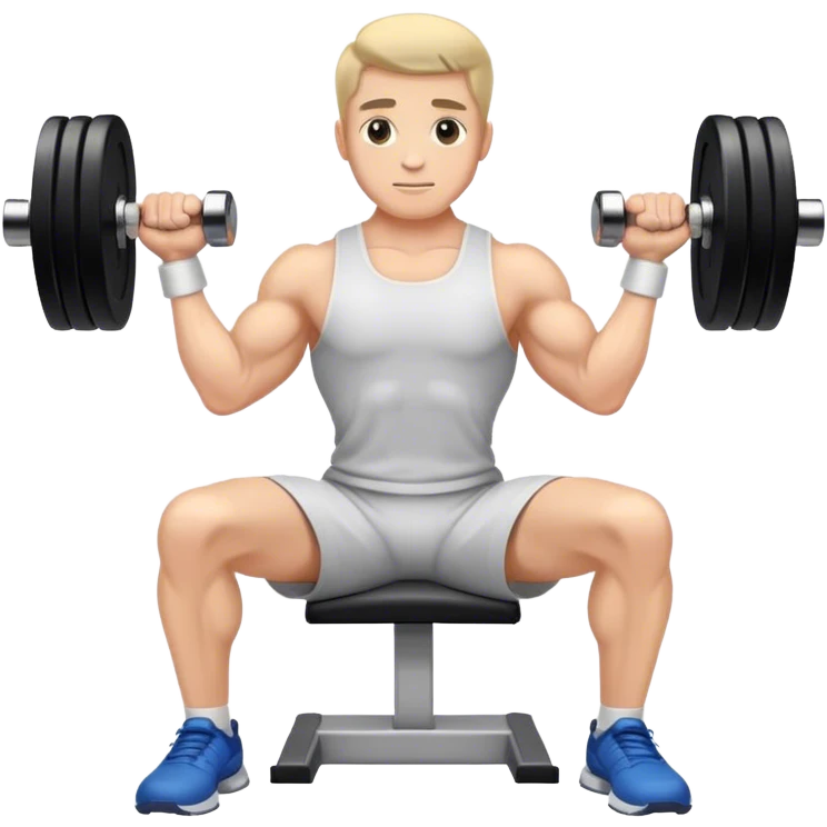 man seated dumbbell wrist curl emoji
