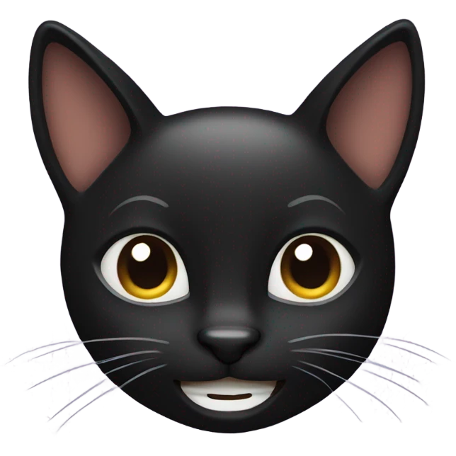 Black cat smiling  emoji