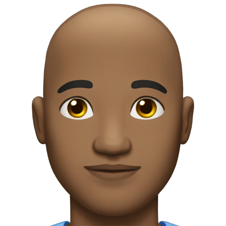 Bald handsome light skin black man emoji