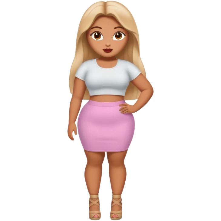 a pretty bratz tan girl who is fat emoji