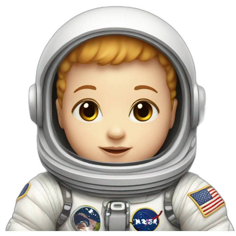 white baby body astronaut emoji