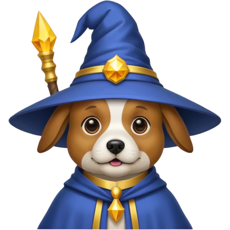 Dog wizard emoji