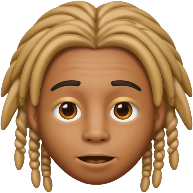 Caramel skin  Animoji young male with straight dreads  emoji