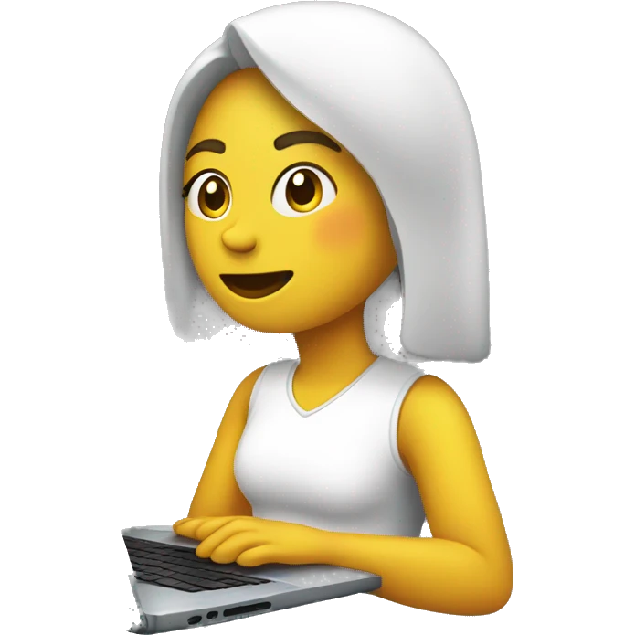 Chica  con una laptop emoji