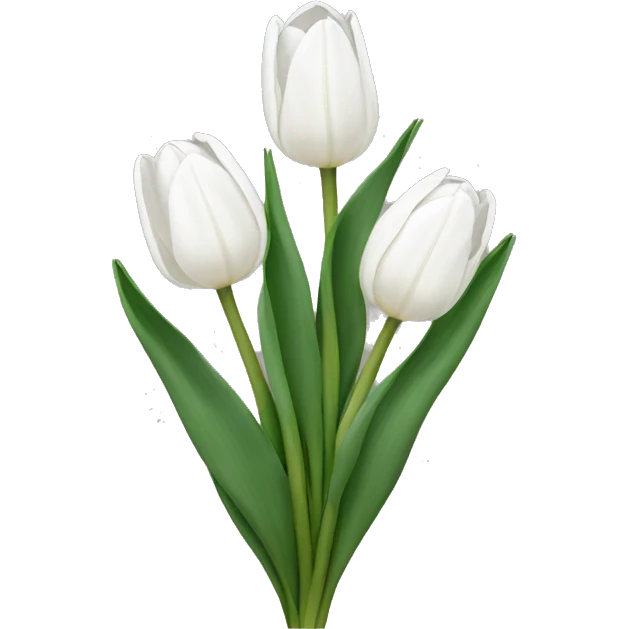 White tulips emoji