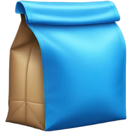 Blue doypack  emoji