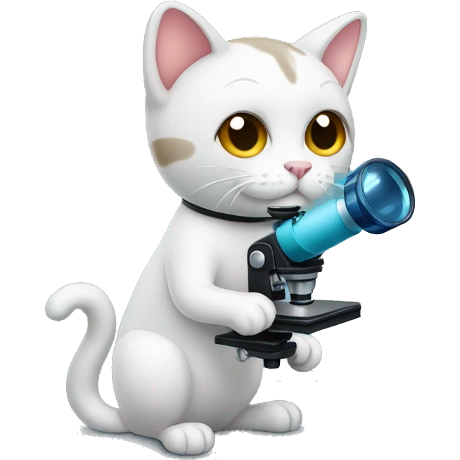Cat handling microscopio emoji