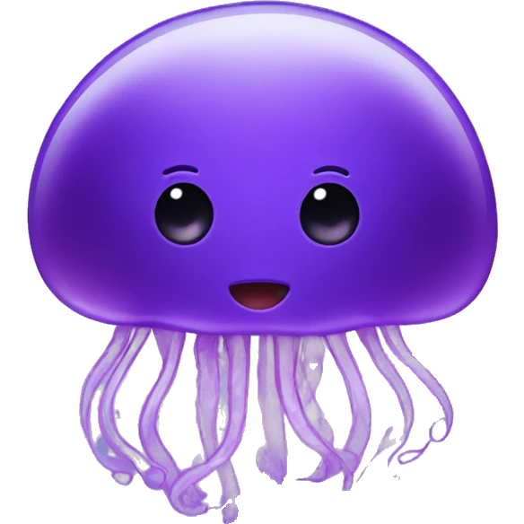 Jellyfish with purple emoji