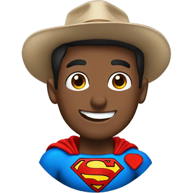 Superman with a hat emoji
