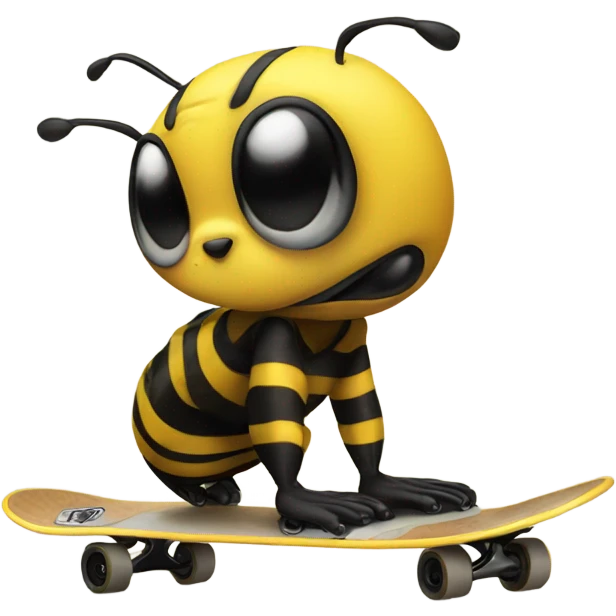 bumble bee skate boarding  emoji