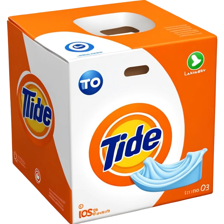 Tide laundry detergent orange box emoji