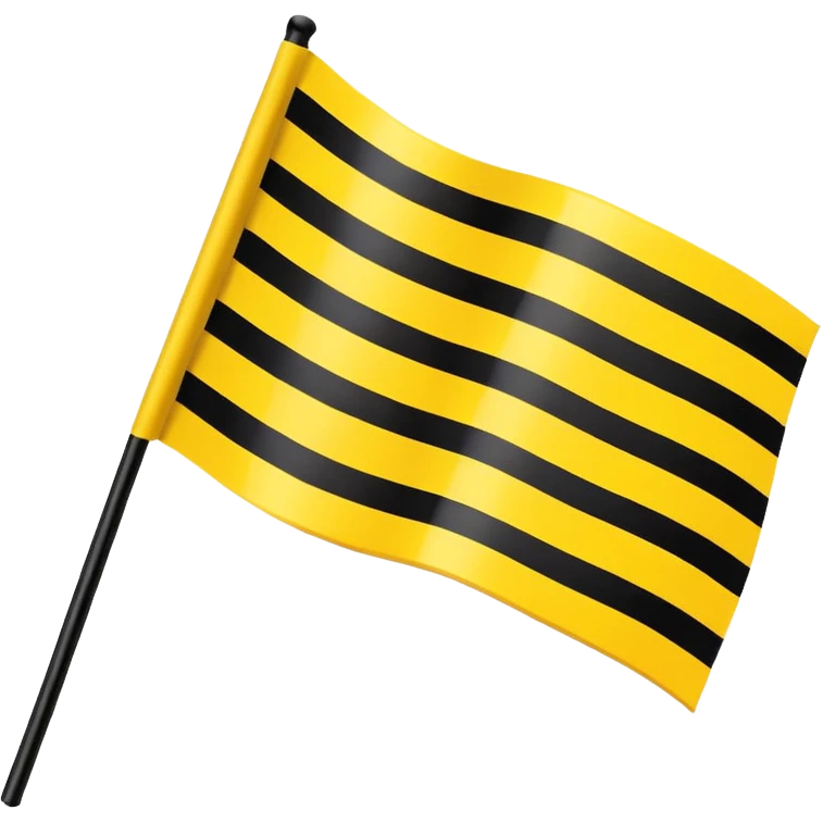 Create 2 yellow lined and 1 black lined flag emoji and put black line between yellow lines emoji