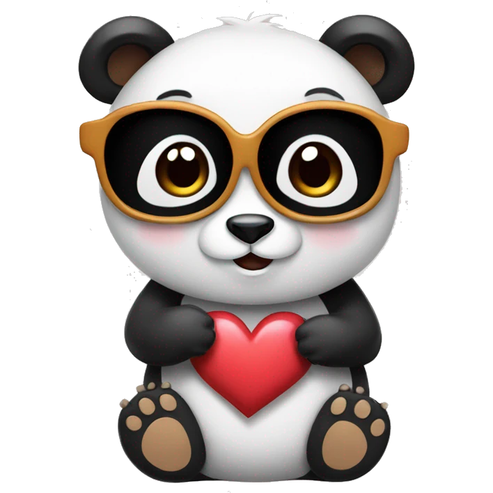 Panda con corazon emoji