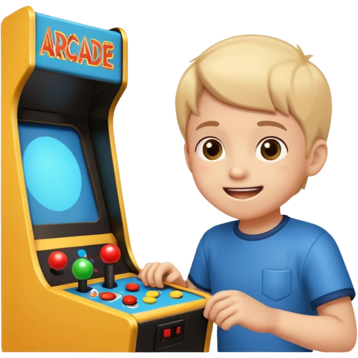 Retro Arcade Kid emoji