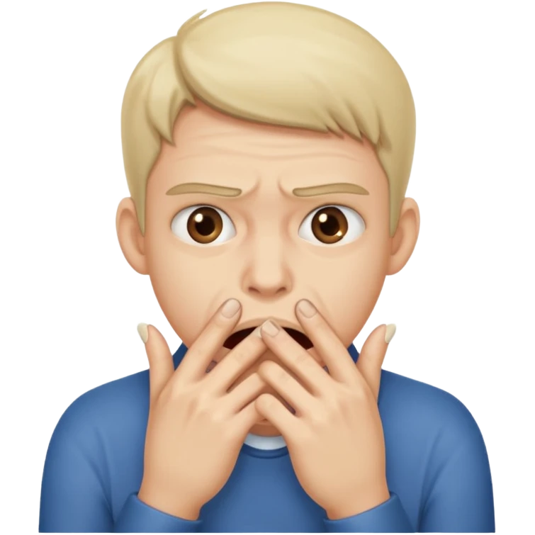 nervously bitting finger nails emoji