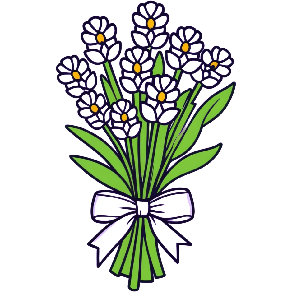 realistic Lavender bouquet emoji