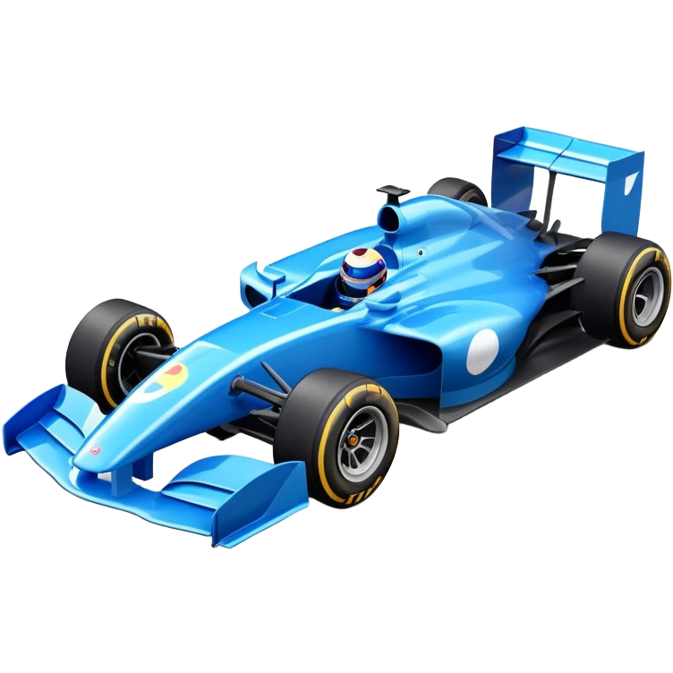 formula one car blue emoji
