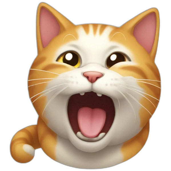 cat yawning emoji