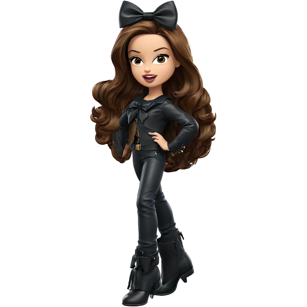 girl in leather with bow emoji