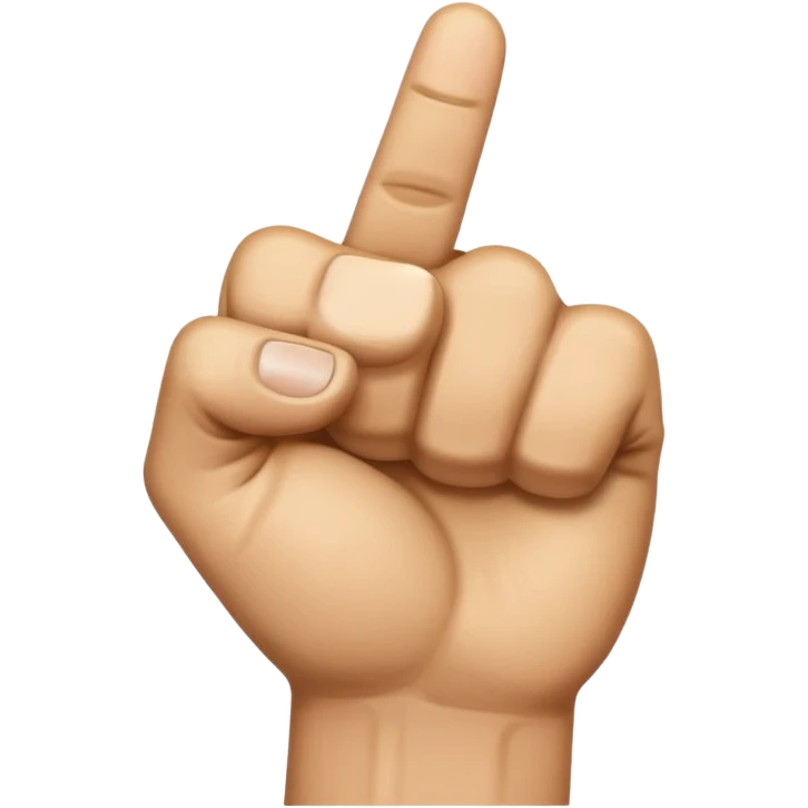 Yumruk ortasında bir parmak emoji