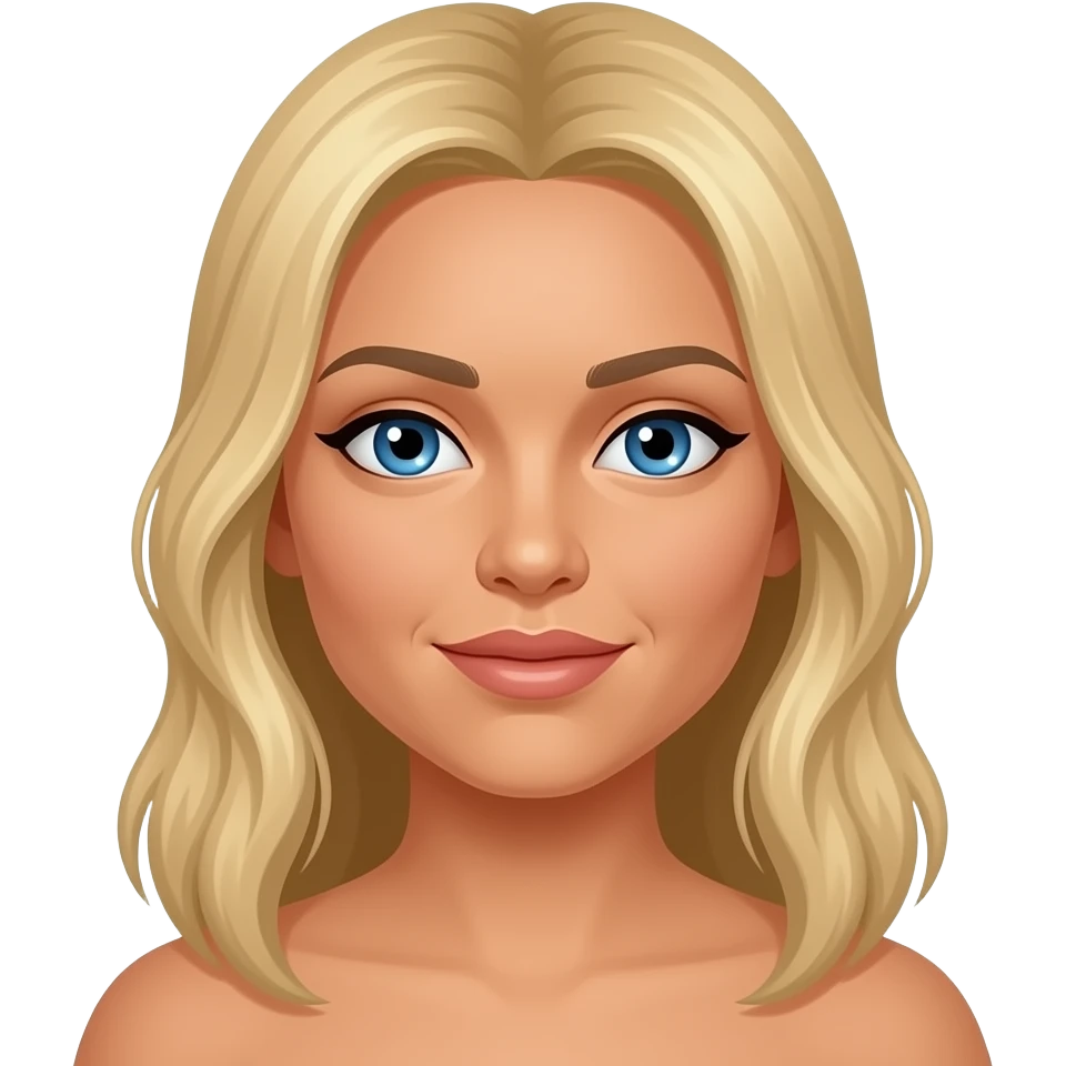 Māori Female blonde hair blue eyes with fair skin emoji