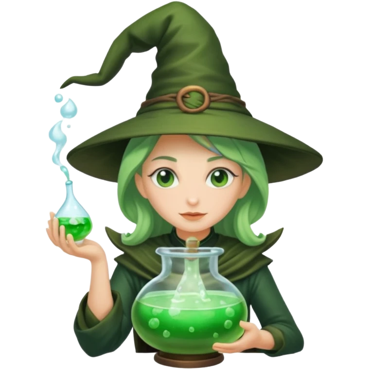 green witch cooking potion emoji
