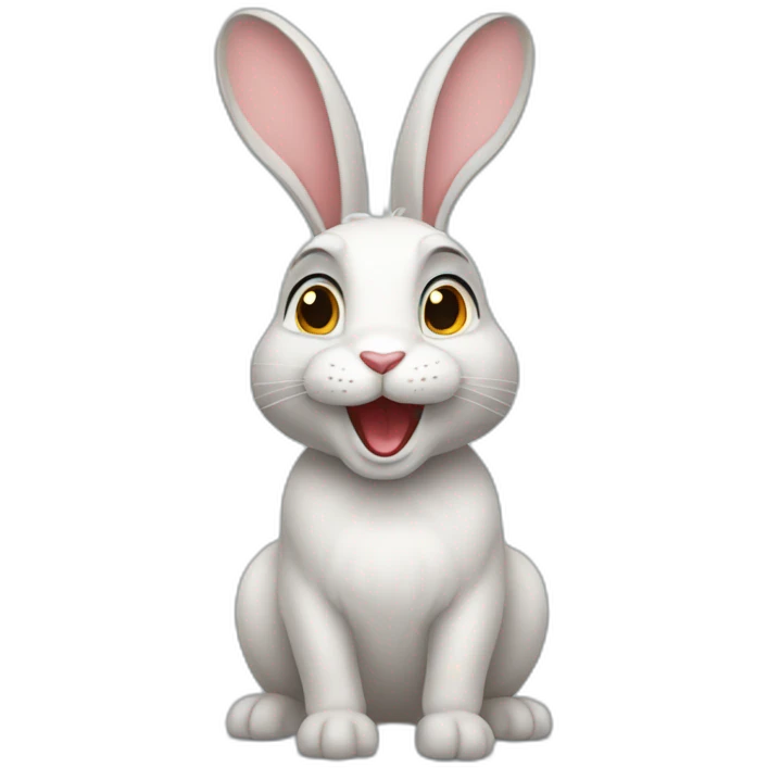 A rabbit who shows he's famous emoji