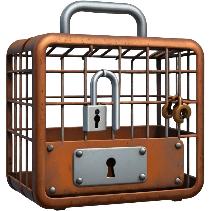 cage with lock emoji