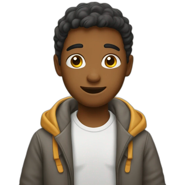 Garçon qui  fait un coucou emoji