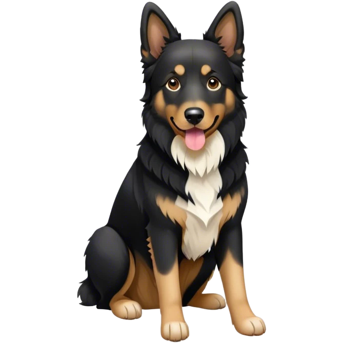 Black Lab, bordercollie, German Shepherd mix emoji