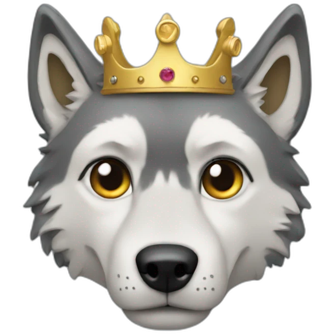 Loup Couronne emoji