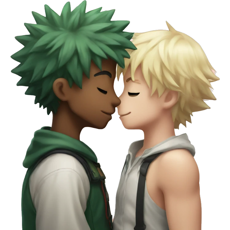 bakugo kissing deku emoji