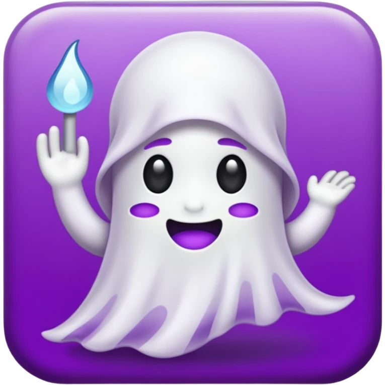 pirulito fantasma roxo e branco emoji