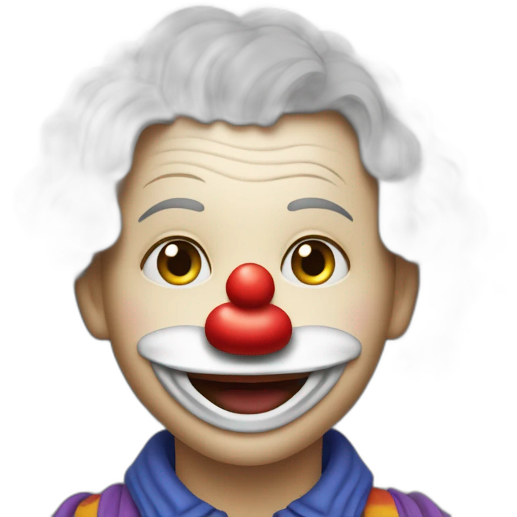 une personne qui fait le clown emoji