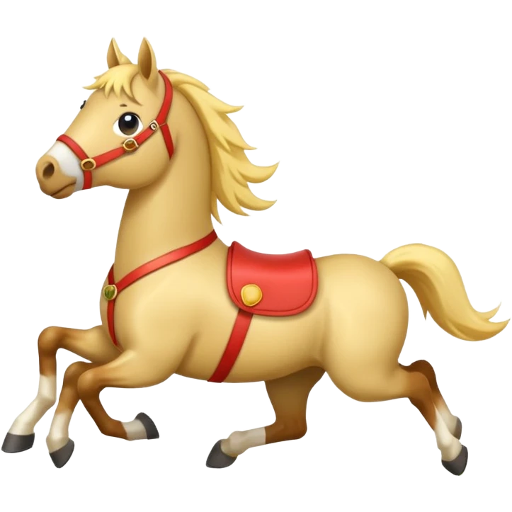 cute horse running on the grass with 2026 year label emoji