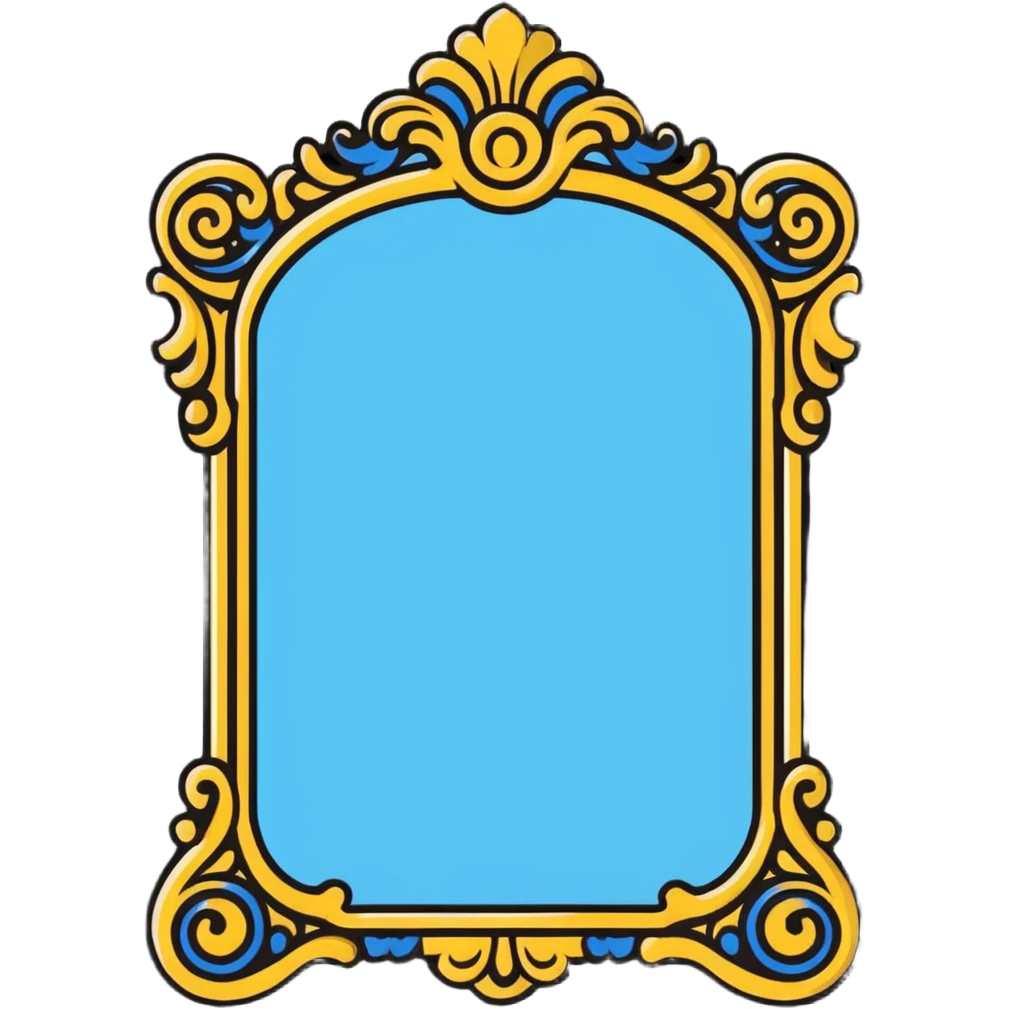 big mirror with ornate frame emoji